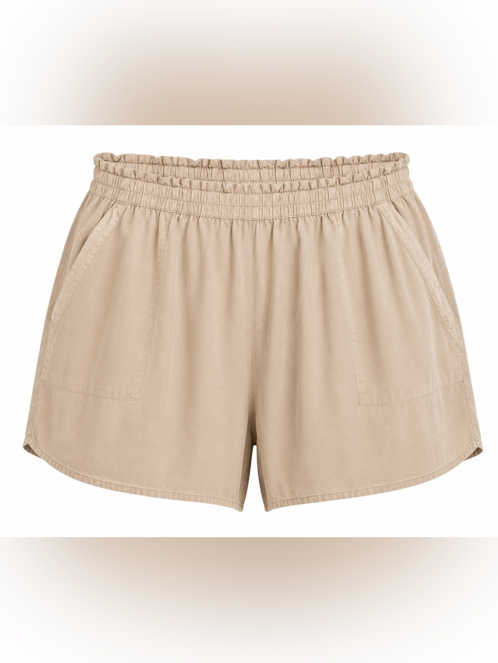 Devoted Beige Tencel Pull-On Lounge Shorts XXL